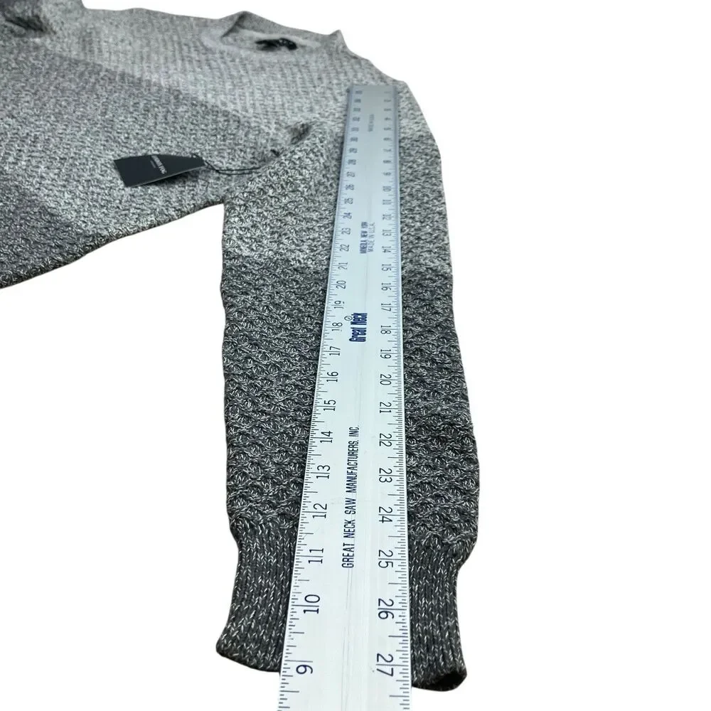 London Fog Gray‎ Ombre Sweater Mens XL Clean Minimalist Cozy Spring Knit